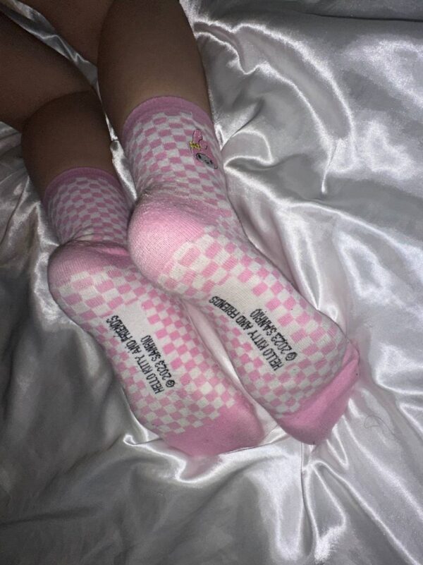 cute pink teen socks hello kitty melody with smell